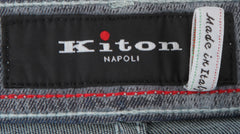 $1190 Kiton Gray Solid Jeans - Slim - (KT521269) - Parent