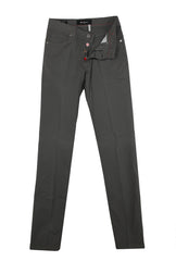 Kiton Gray Solid Cotton Blend Pants - Slim - 32/48 - (KT12244)