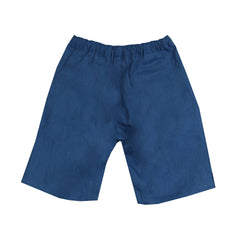 $880 Kiton Blue Solid Shorts - - (KT512263) - Parent