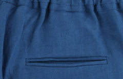 $880 Kiton Blue Solid Shorts - - (KT512263) - Parent