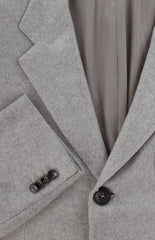 $15000 Kiton Light Gray Cashmere Blend Solid Coat - (KT109241) - Parent