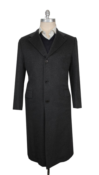 $15000 Kiton Gray Cashmere Blend Solid Coat - (KT109242) - Parent