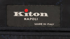 $15300 Kiton Dark Blue Cashmere Plaid Coat - (KT109243) - Parent