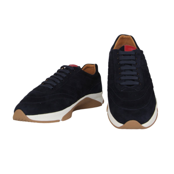 $1620 Kiton Dark Blue Goat Sneakers - (KT89256) - Parent
