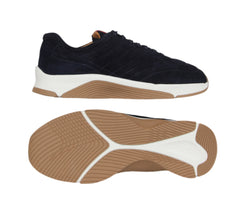 $1620 Kiton Dark Blue Goat Sneakers - (KT89256) - Parent