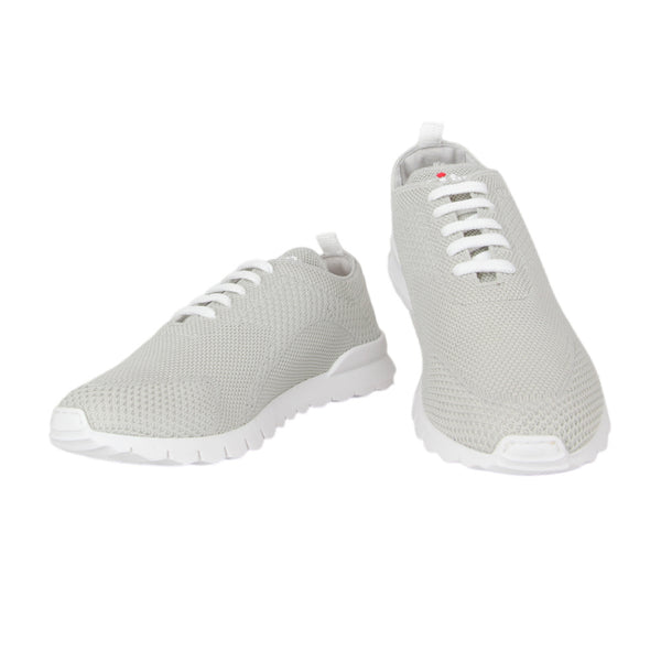 $820 Kiton Light Gray Cotton Sneakers - (KT89251) - Parent
