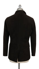 Kiton Dark Brown Suede Solid Jacket - (KT222245) - Parent