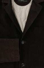 Kiton Dark Brown Suede Solid Jacket - (KT222245) - Parent