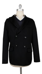 Kiton Black Cashmere Solid Peacoat - 40/50 - (KT37246)