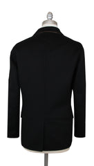 Kiton Black Cashmere Solid Peacoat - (KT37246) - Parent