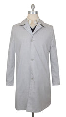 Kiton Light Gray Wool Blend Reversible Raincoat - 40/50 - (KT37241)