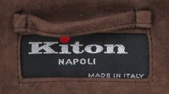 Kiton Brown Polyester Solid Windbreaker - (KT222241) - Parent