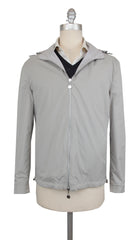 Kiton Light Gray Cashmere Melange Reversible Windbreaker - (KT222243) - Parent