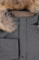 Kiton Gray Cashmere Blend Solid Parka - (KT220243) - Parent