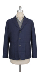 Kiton Navy Blue Cashmere Blend Solid Jacket - (KT222244) - Parent