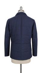 Kiton Navy Blue Cashmere Blend Solid Jacket - (KT222244) - Parent