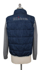 Kiton Denim Blue Cotton Solid Jacket Vest - (KT312241) - Parent