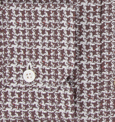 Kiton Brown Fancy Cotton Shirt - Slim - (KT12122330) - Parent