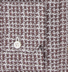 Kiton Brown Fancy Cotton Shirt - Slim - (KT12122330) - Parent