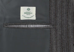 Borrelli Gray Wool Blend Striped Suit - (2018030810) - Parent