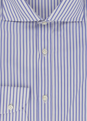 Luigi Borrelli Blue Striped Cotton Shirt - Slim - (LB923232) - Parent