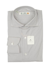 Luigi Borrelli Light Gray Shirt - Slim - 14.5/37 - (LB1119226)