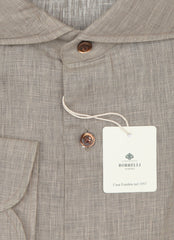 Luigi Borrelli Light Brown Linen Shirt - Slim - (LB1119223) - Parent