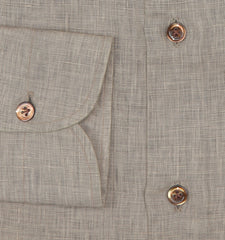 Luigi Borrelli Light Brown Linen Shirt - Slim - (LB1119223) - Parent
