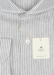Luigi Borrelli Light Gray Linen Shirt - Slim - (LB1119228) - Parent