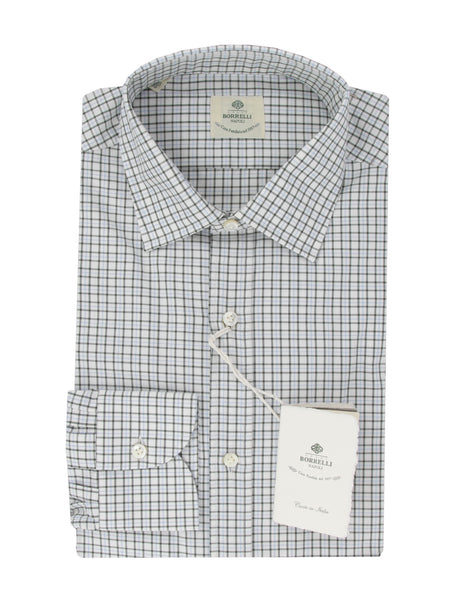Luigi Borrelli Dark Green Plaid Cotton Shirt - Slim - (LB923238) - Parent