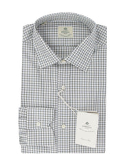 Luigi Borrelli Dark Green Plaid Cotton Shirt - Slim - 16/41 - (LB923238)