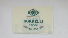 $500 Luigi Borrelli White Solid Cotton Shirt - Slim - (LB125257) - Parent