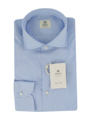 $500 Luigi Borrelli Light Blue Shirt - Slim - 17.5/44 - (LB1252516)