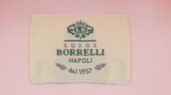 $500 Luigi Borrelli Pink Solid Cotton Shirt - Slim - (LB12272412) - Parent