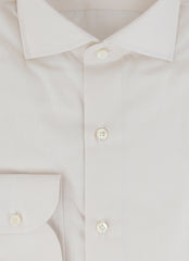 $500 Luigi Borrelli Off White Solid Cotton Shirt - Slim - (LB38261) - Parent