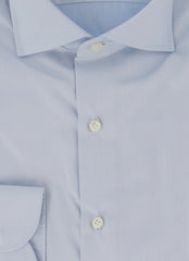 $600 Luigi Borrelli Light Blue Solid Shirt - Slim - (LB1227244) - Parent