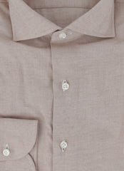 $600 Luigi Borrelli Light Brown Shirt - Extra Slim - (LB1227243) - Parent