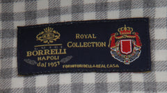 $600 Luigi Borrelli Gray Check Shirt - Slim - (LB1252520) - Parent