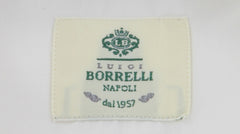 $500 Luigi Borrelli White Solid Cotton Shirt - Slim - (LB12272511) - Parent