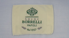 $500 Luigi Borrelli Light Blue Solid Cotton Shirt - Slim - (LB1227259) - Parent