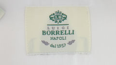 $500 Luigi Borrelli White Solid Cotton Shirt - Slim - (LB729268) - Parent