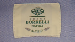 $500 Luigi Borrelli Blue Solid Cotton Shirt - Slim - (LB1252510) - Parent