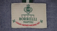 $500 Luigi Borrelli Blue Solid Cotton Shirt - Slim - (LB125259) - Parent