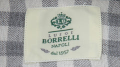 $500 Luigi Borrelli Gray Plaid Wool Blend Shirt - Slim - (LB12272521) - Parent