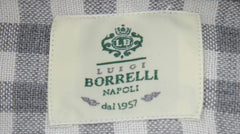 $500 Luigi Borrelli Gray Plaid Wool Blend Shirt - Slim - (LB12272521) - Parent