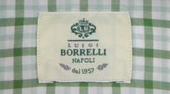 $500 Luigi Borrelli Green Plaid Cotton Shirt - Slim - (LB328268) - Parent