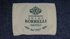 $500 Luigi Borrelli Dark Blue Solid Cotton Shirt - Slim - (LB1252511) - Parent