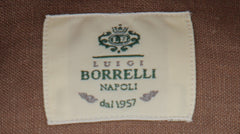 $500 Luigi Borrelli Brown Linen Blend Shirt - Slim - (LB1252515) - Parent