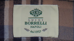 $500 Luigi Borrelli Light Brown Plaid Shirt - Slim - (LB1227253) - Parent