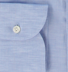 $500 Luigi Borrelli Light Blue Solid Shirt - Slim - (LB81267) - Parent